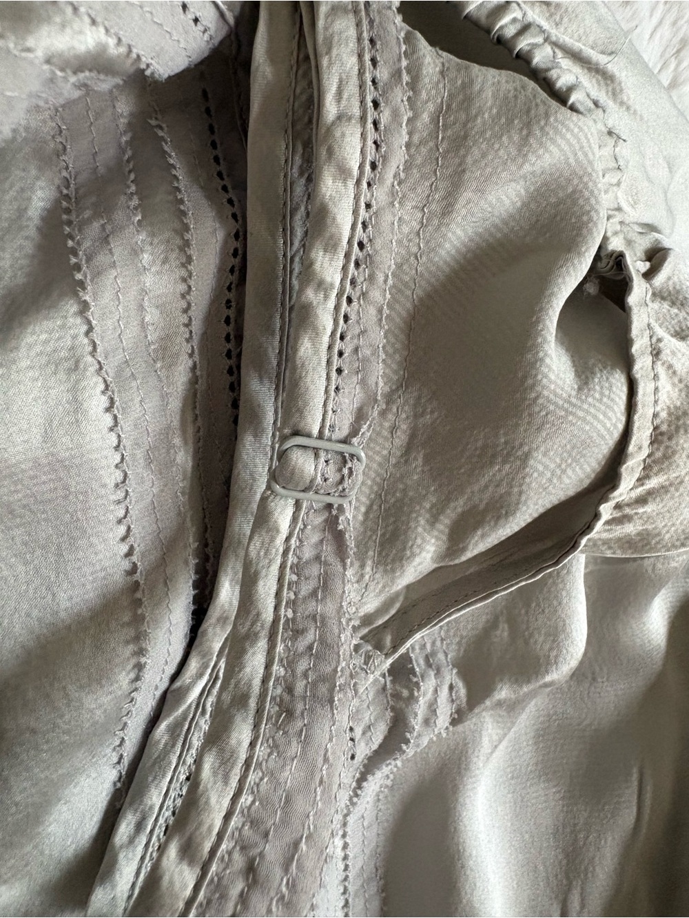 White House Black Market Light Gray (Silver) Silk Camisole Tank - Picture 4 of 5